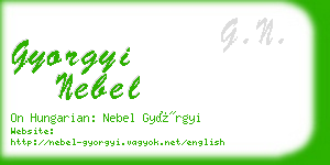 gyorgyi nebel business card